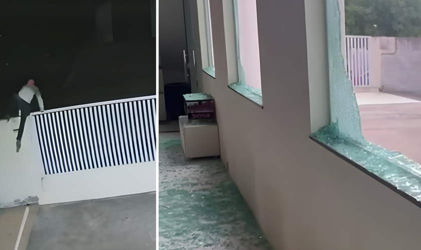 TERROR! Vídeo mostra momento exato em que Homem invade e destroi Assembleia de Deus