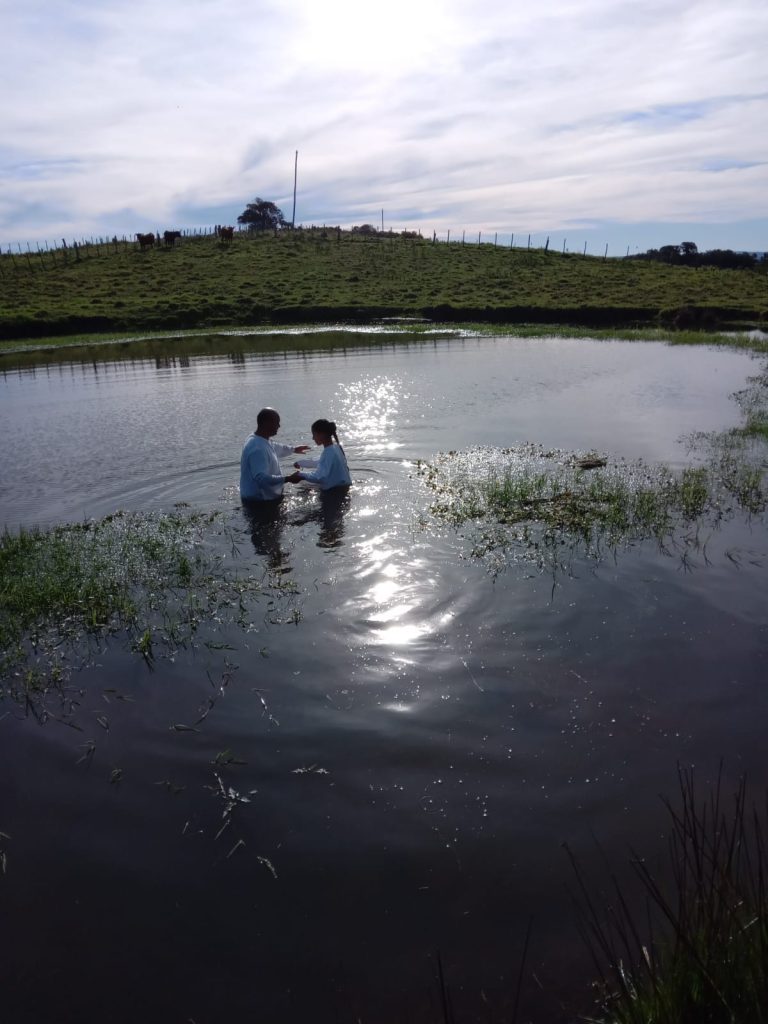 Batismo nas aguas. Congregação da Florida. Canguçu RS.