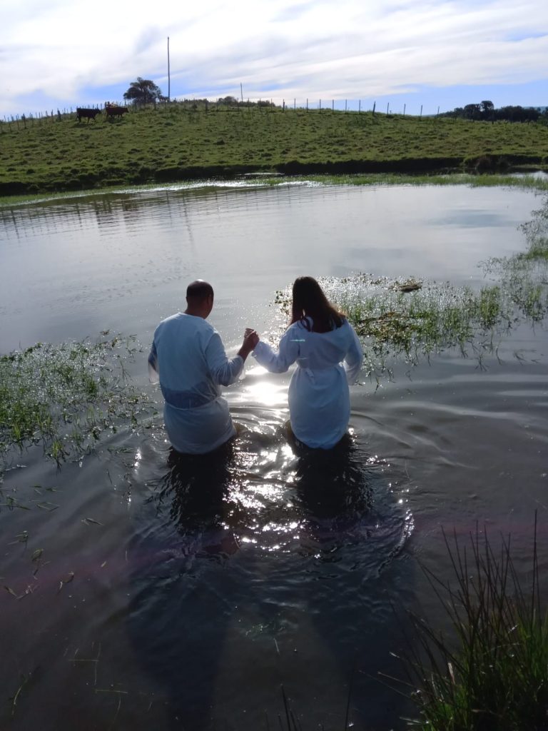 Batismo nas aguas. Congregação da Florida. Canguçu RS.